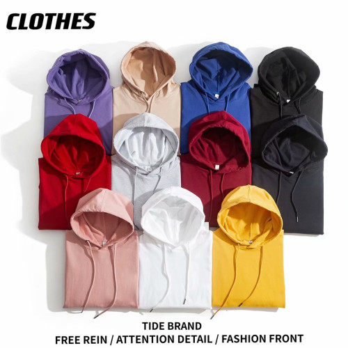 長袖連帽衛衣男生春秋季薄款潮流ins純棉潮牌上衣服純色寬松外套 長袖連帽衛衣男生春秋季薄款潮流ins純棉潮牌上衣服純色寬松外套