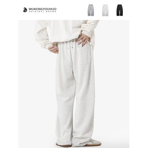 悟空有貨重磅純色垂感運動衛褲男女潮牌街頭寬松百搭直筒休閒長褲 悟空有貨重磅純色垂感運動衛褲男女潮牌街頭寬松百搭直筒休閒長褲