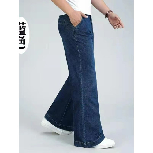 春秋男裝中腰牛仔褲男寬松牛仔直筒大腳長褲濶腿褲大直筒休閒品質 春秋男裝中腰牛仔褲男寬松牛仔直筒大腳長褲濶腿褲大直筒休閒品質