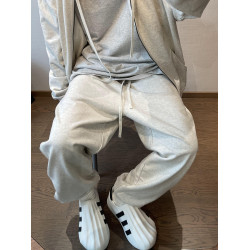 dannyandzee秋季潮牌百搭330g毛圈棉純色束腳褲衛褲男長褲運動褲