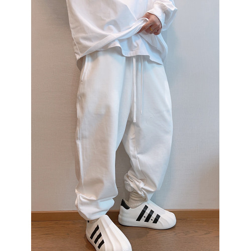 dannyandzee秋季潮牌百搭330g毛圈棉純色束腳褲衛褲男長褲運動褲 dannyandzee秋季潮牌百搭330g毛圈棉純色束腳褲衛褲男長褲運動褲