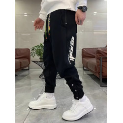 秋季新款男褲小腳休閒褲運動褲時尚衛褲潮流束腳哈倫褲ins長褲子