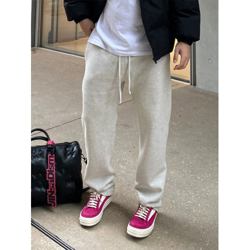 白灰色重磅彎刀衛褲男春秋款美式高街香蕉鐮刀褲子直筒運動休閒褲 白灰色重磅彎刀衛褲男春秋款美式高街香蕉鐮刀褲子直筒運動休閒褲