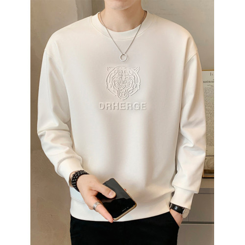 純色鋼印男士衛衣春秋季2025新款潮流寬松加絨厚打底衫男冬裝上衣 純色鋼印男士衛衣春秋季2025新款潮流寬松加絨厚打底衫男冬裝上衣