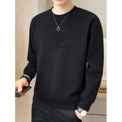 純色鋼印男士衛衣春秋季2025新款潮流寬松加絨厚打底衫男冬裝上衣 純色鋼印男士衛衣春秋季2025新款潮流寬松加絨厚打底衫男冬裝上衣