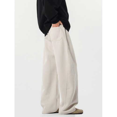 美式高街彎刀褲子男秋季潮牌濶腿灰色運動衛褲復古寬松直筒休閒褲 美式高街彎刀褲子男秋季潮牌濶腿灰色運動衛褲復古寬松直筒休閒褲