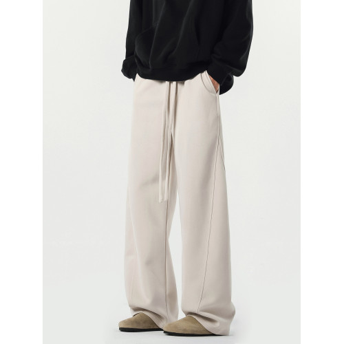 美式高街彎刀褲子男秋季潮牌濶腿灰色運動衛褲復古寬松直筒休閒褲 美式高街彎刀褲子男秋季潮牌濶腿灰色運動衛褲復古寬松直筒休閒褲