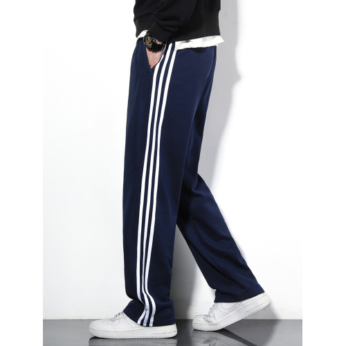 運動褲男士寬松直筒休閒褲子三條杠條紋校服褲秋冬季加絨大碼衛褲 運動褲男士寬松直筒休閒褲子三條杠條紋校服褲秋冬季加絨大碼衛褲