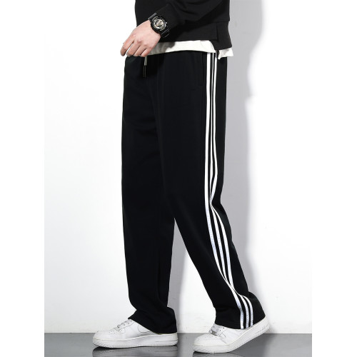 運動褲男士寬松直筒休閒褲子三條杠條紋校服褲秋冬季加絨大碼衛褲 運動褲男士寬松直筒休閒褲子三條杠條紋校服褲秋冬季加絨大碼衛褲