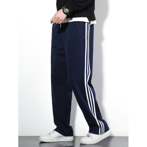 運動褲男士寬松直筒休閒褲子三條杠條紋校服褲秋冬季加絨大碼衛褲 運動褲男士寬松直筒休閒褲子三條杠條紋校服褲秋冬季加絨大碼衛褲