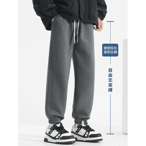 冬季加絨加厚羊羔絨褲子男款長褲束腳褲男士衛褲保暖運動褲休閒褲 冬季加絨加厚羊羔絨褲子男款長褲束腳褲男士衛褲保暖運動褲休閒褲