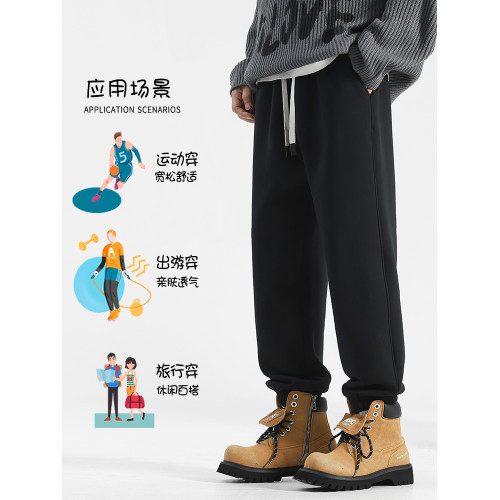 冬季加絨加厚羊羔絨褲子男款長褲束腳褲男士衛褲保暖運動褲休閒褲 冬季加絨加厚羊羔絨褲子男款長褲束腳褲男士衛褲保暖運動褲休閒褲