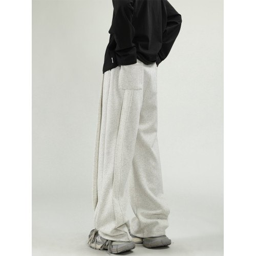 美式解搆休閒衛褲男女秋季重磅潮牌設計感直筒褲原創寬松運動褲子 美式解搆休閒衛褲男女秋季重磅潮牌設計感直筒褲原創寬松運動褲子