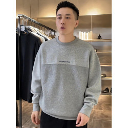 秋冬爆款坑條紋高檔潮牌衛衣男士高級感寬松百搭加絨休閒長袖上衣