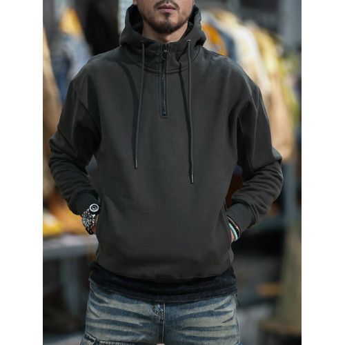 美式復古硬漢風重磅衛衣男連帽拉鍊加絨加厚寬松男款秋冬套頭衣服 美式復古硬漢風重磅衛衣男連帽拉鍊加絨加厚寬松男款秋冬套頭衣服