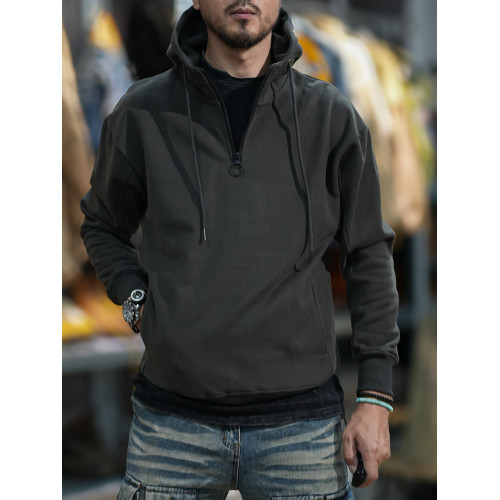 美式復古硬漢風重磅衛衣男連帽拉鍊加絨加厚寬松男款秋冬套頭衣服 美式復古硬漢風重磅衛衣男連帽拉鍊加絨加厚寬松男款秋冬套頭衣服