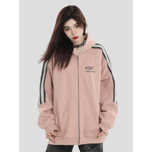 INSstudios 國潮牌情侶美式小拼接開衫衛衣重磅加絨拉鍊外套 INSstudios 國潮牌情侶美式小拼接開衫衛衣重磅加絨拉鍊外套