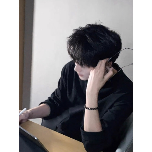 cleanfit黑色400g重磅衛衣男圓領高級感小領口長袖t恤內搭打底衫 cleanfit黑色400g重磅衛衣男圓領高級感小領口長袖t恤內搭打底衫