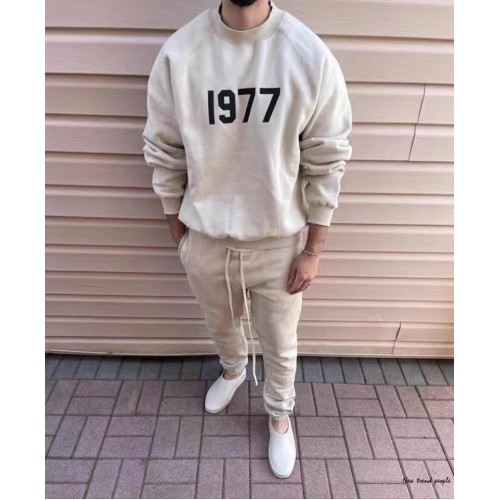 FOG復線ESSENTIALS植絨1977圓領寬松情侶秋冬加絨純棉衛衣潮男女 FOG復線ESSENTIALS植絨1977圓領寬松情侶秋冬加絨純棉衛衣潮男女