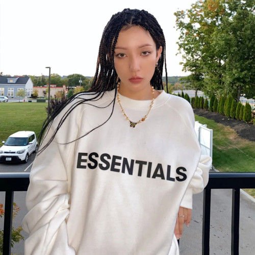 FOG復線ESSENTIALS植絨1977圓領寬松情侶秋冬加絨純棉衛衣潮男女 FOG復線ESSENTIALS植絨1977圓領寬松情侶秋冬加絨純棉衛衣潮男女