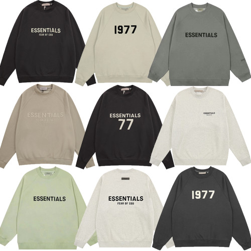 FOG復線ESSENTIALS植絨1977圓領寬松情侶秋冬加絨純棉衛衣潮男女 FOG復線ESSENTIALS植絨1977圓領寬松情侶秋冬加絨純棉衛衣潮男女