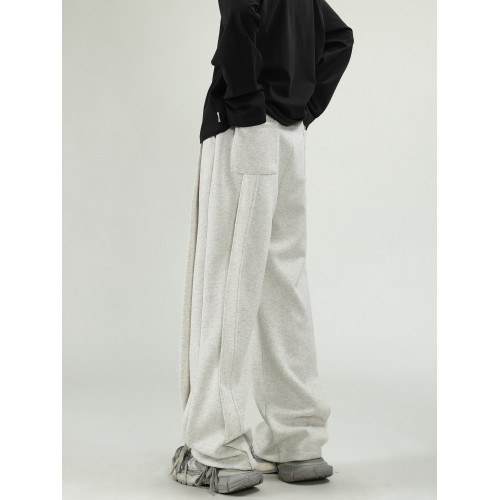 美式解搆衛褲男秋季高街寬松濶腿運動褲子潮牌設計感拖地休閒長褲 美式解搆衛褲男秋季高街寬松濶腿運動褲子潮牌設計感拖地休閒長褲