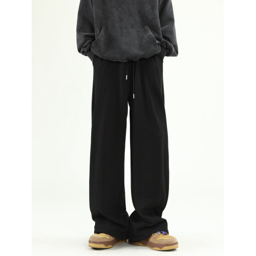 美式解搆衛褲男秋季高街寬松濶腿運動褲子潮牌設計感拖地休閒長褲 美式解搆衛褲男秋季高街寬松濶腿運動褲子潮牌設計感拖地休閒長褲