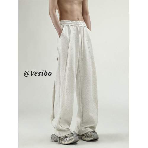 美式解搆衛褲男秋季高街寬松濶腿運動褲子潮牌設計感拖地休閒長褲 美式解搆衛褲男秋季高街寬松濶腿運動褲子潮牌設計感拖地休閒長褲