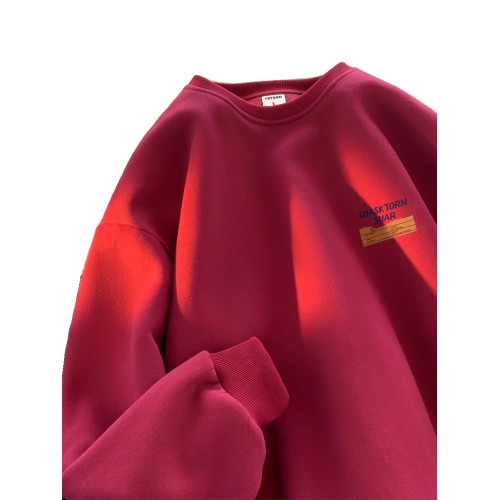 純棉圓領字母衛衣男秋冬加絨重磅寬松美式無帽潮牌oversize打底衫 純棉圓領字母衛衣男秋冬加絨重磅寬松美式無帽潮牌oversize打底衫