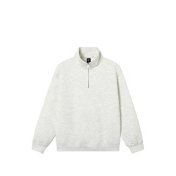 叢林老虎純色立領重磅加厚衛衣男女秋冬休閒寬松運動衫半拉鍊外套