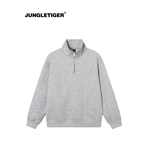 叢林老虎純色立領重磅加厚衛衣男女秋冬休閒寬松運動衫半拉鍊外套 叢林老虎純色立領重磅加厚衛衣男女秋冬休閒寬松運動衫半拉鍊外套