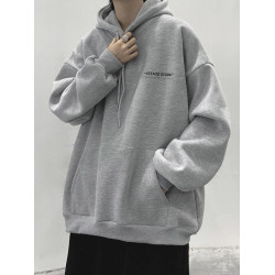 純棉重磅加絨字母衛衣男秋冬款連帽ins潮牌加厚外套寬松oversize