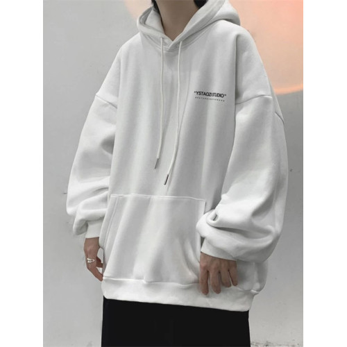 純棉重磅加絨字母衛衣男秋冬款連帽ins潮牌加厚外套寬松oversize 純棉重磅加絨字母衛衣男秋冬款連帽ins潮牌加厚外套寬松oversize