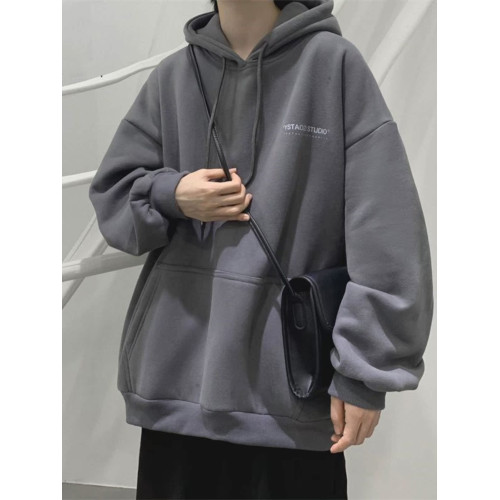 純棉重磅加絨字母衛衣男秋冬款連帽ins潮牌加厚外套寬松oversize 純棉重磅加絨字母衛衣男秋冬款連帽ins潮牌加厚外套寬松oversize