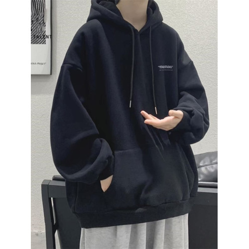 純棉重磅加絨字母衛衣男秋冬款連帽ins潮牌加厚外套寬松oversize 純棉重磅加絨字母衛衣男秋冬款連帽ins潮牌加厚外套寬松oversize
