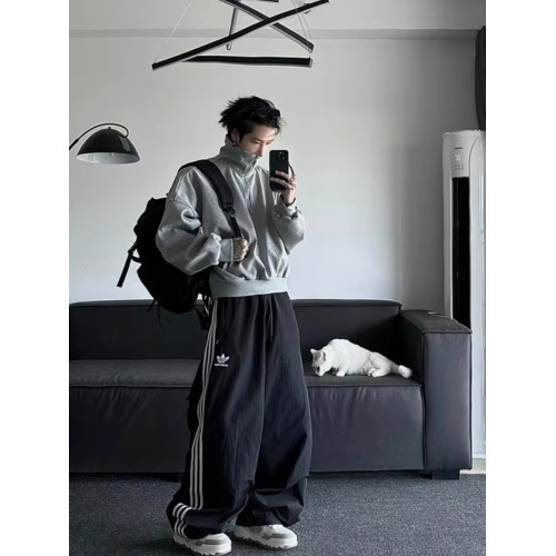 cleanfit半拉鍊衛衣男高級感潮牌重磅外套松弛感立領痞帥復古上衣 cleanfit半拉鍊衛衣男高級感潮牌重磅外套松弛感立領痞帥復古上衣