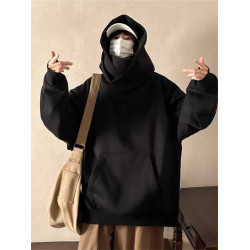 美式高街機能風外套高領連帽衛衣男女oversize潮牌百搭休閒上衣服