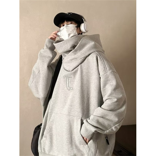 美式高街機能風外套高領連帽衛衣男女oversize潮牌百搭休閒上衣服 美式高街機能風外套高領連帽衛衣男女oversize潮牌百搭休閒上衣服