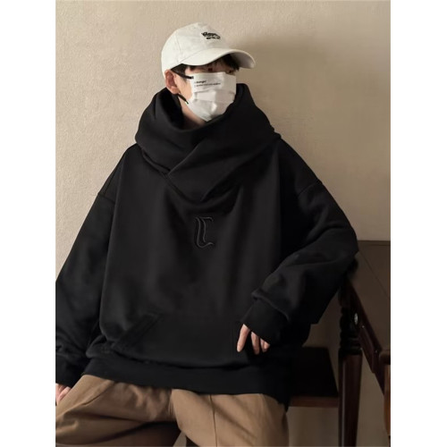 美式高街機能風外套高領連帽衛衣男女oversize潮牌百搭休閒上衣服 美式高街機能風外套高領連帽衛衣男女oversize潮牌百搭休閒上衣服