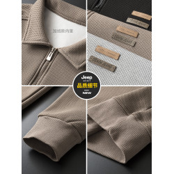 吉普polo衫男士衛衣男款秋季男裝寬松上衣服2025新款長袖t恤秋裝