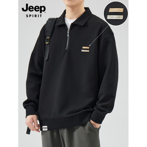 吉普polo衫男士衛衣男款秋季男裝寬松上衣服2025新款長袖t恤秋裝 吉普polo衫男士衛衣男款秋季男裝寬松上衣服2025新款長袖t恤秋裝