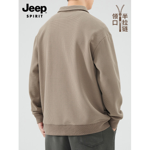 吉普polo衫男士衛衣男款秋季男裝寬松上衣服2025新款長袖t恤秋裝 吉普polo衫男士衛衣男款秋季男裝寬松上衣服2025新款長袖t恤秋裝