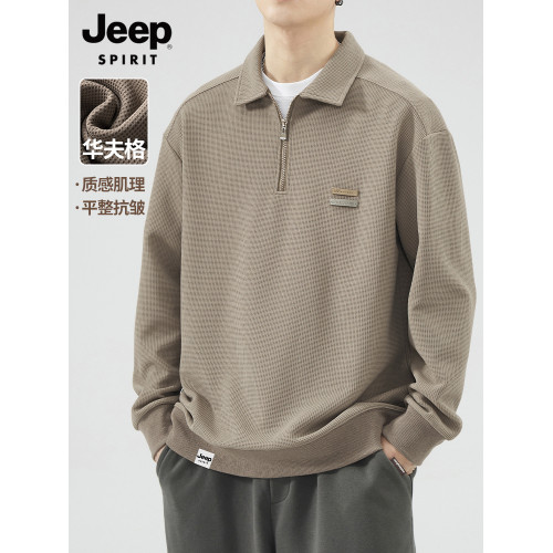 吉普polo衫男士衛衣男款秋季男裝寬松上衣服2025新款長袖t恤秋裝 吉普polo衫男士衛衣男款秋季男裝寬松上衣服2025新款長袖t恤秋裝