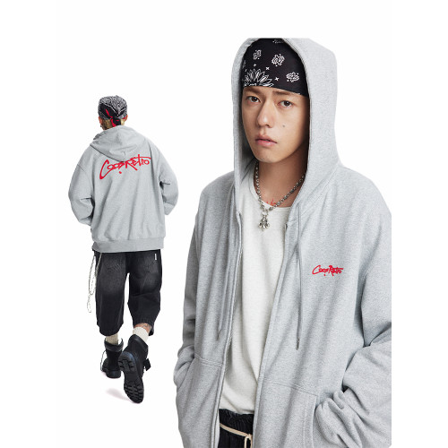 CoosRetro美式復古重磅420g連帽開衫拉鍊衛衣休閒外套情侶上衣 CoosRetro美式復古重磅420g連帽開衫拉鍊衛衣休閒外套情侶上衣