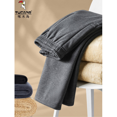 啄木鳥老年人前門開口運動褲純棉寬松抽繩松緊腰秋冬加絨厚男衛褲 啄木鳥老年人前門開口運動褲純棉寬松抽繩松緊腰秋冬加絨厚男衛褲