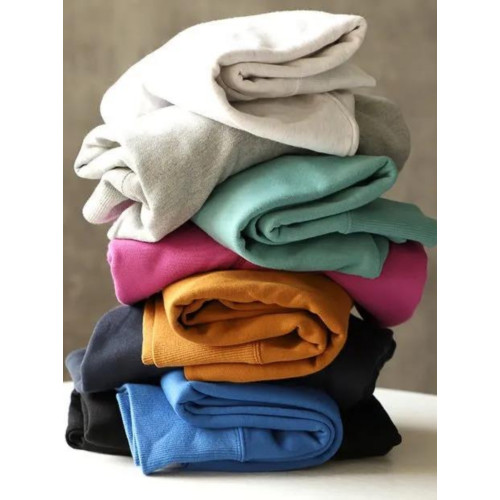 340g重磅純色長袖毛圈布圓領衛衣米白色春季寬松簡約男女款上衣 340g重磅純色長袖毛圈布圓領衛衣米白色春季寬松簡約男女款上衣