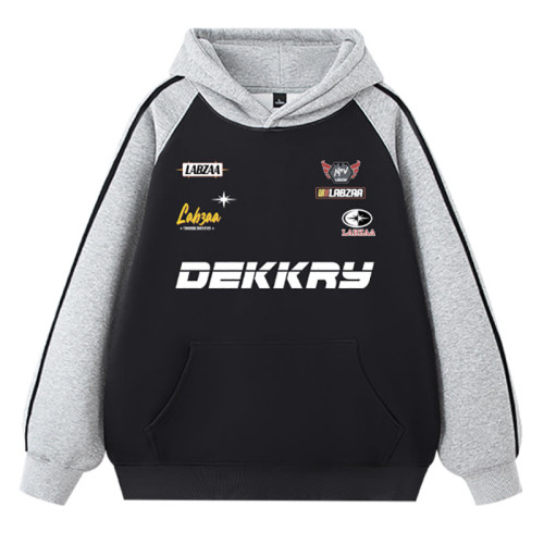 美式vibe高街字母印花連帽衛衣男秋季潮牌寬松插肩三條杠外套上衣 美式vibe高街字母印花連帽衛衣男秋季潮牌寬松插肩三條杠外套上衣