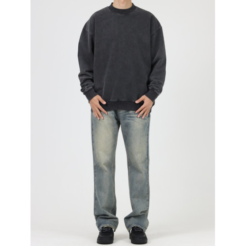 CEZPHISON做舊圓領衛衣美式寬松長袖VINTAGE風高街休閒套頭上衣男 CEZPHISON做舊圓領衛衣美式寬松長袖VINTAGE風高街休閒套頭上衣男