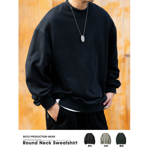 BGYO 美式休閒480g重磅圓領衛衣男毛圈底復古純棉vintage運動上衣 BGYO 美式休閒480g重磅圓領衛衣男毛圈底復古純棉vintage運動上衣