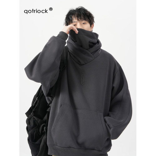 新款重磅忍者堆堆領衛衣男秋季美式機能風連帽衫寬松社恐i人外套 新款重磅忍者堆堆領衛衣男秋季美式機能風連帽衫寬松社恐i人外套